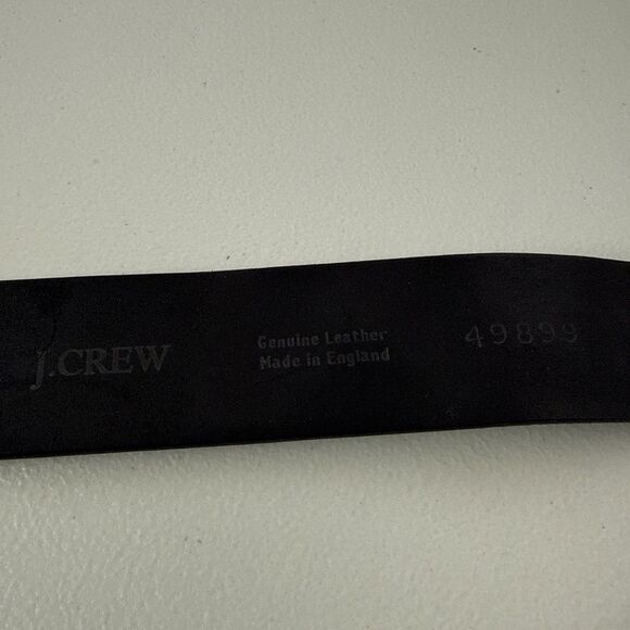 J. Crew Black Leather Slip Belt Women’s Size Small Made in England Vintage - Picture 9 of 13